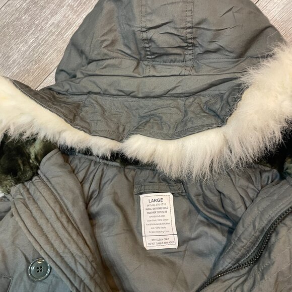 military-issue N-3B extreme cold weather snorkel parka U.S. Air Force Men's L - Picture 5 of 8